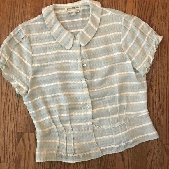 Vintage 80s Barry Bricken Silk fitted ribbon Top - Picture 1 of 5